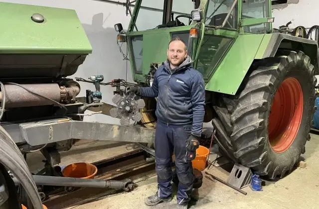 Herr Croon bei der Arbeit